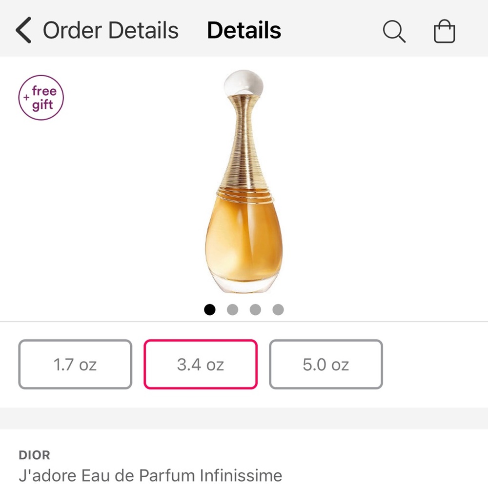 ****SOLD***Dior Jadore Infinissime 3.4oz Perfume